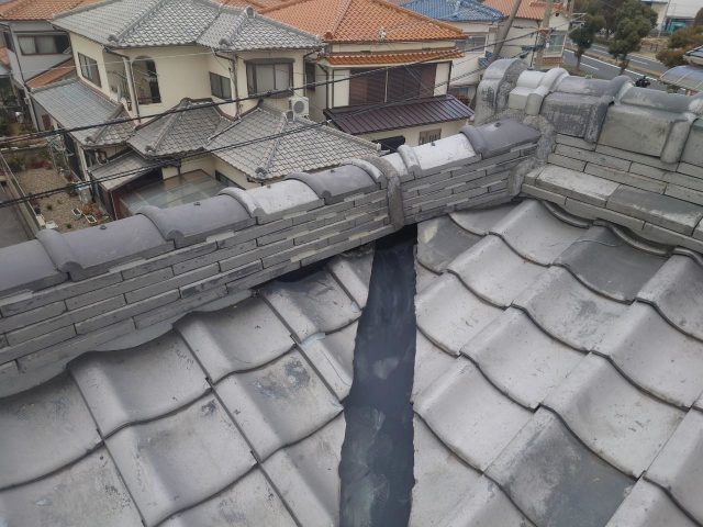 加古川市で瓦復旧作業